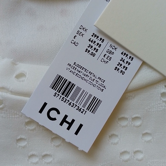 Ichi Ihnatalia Sleeveless Top Shirt Blouse S Cream - Picture 7 of 14